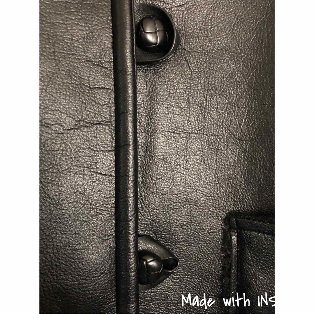 Zara Faux Leather Lined with Faux Shearling Jacket - Picture 11 of 16